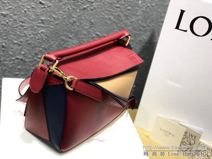 LOEWE羅意威  Loewe Puzzle乳酪拼色 專櫃同步 最新版本 小牛皮手提斜挎包  jdl1150